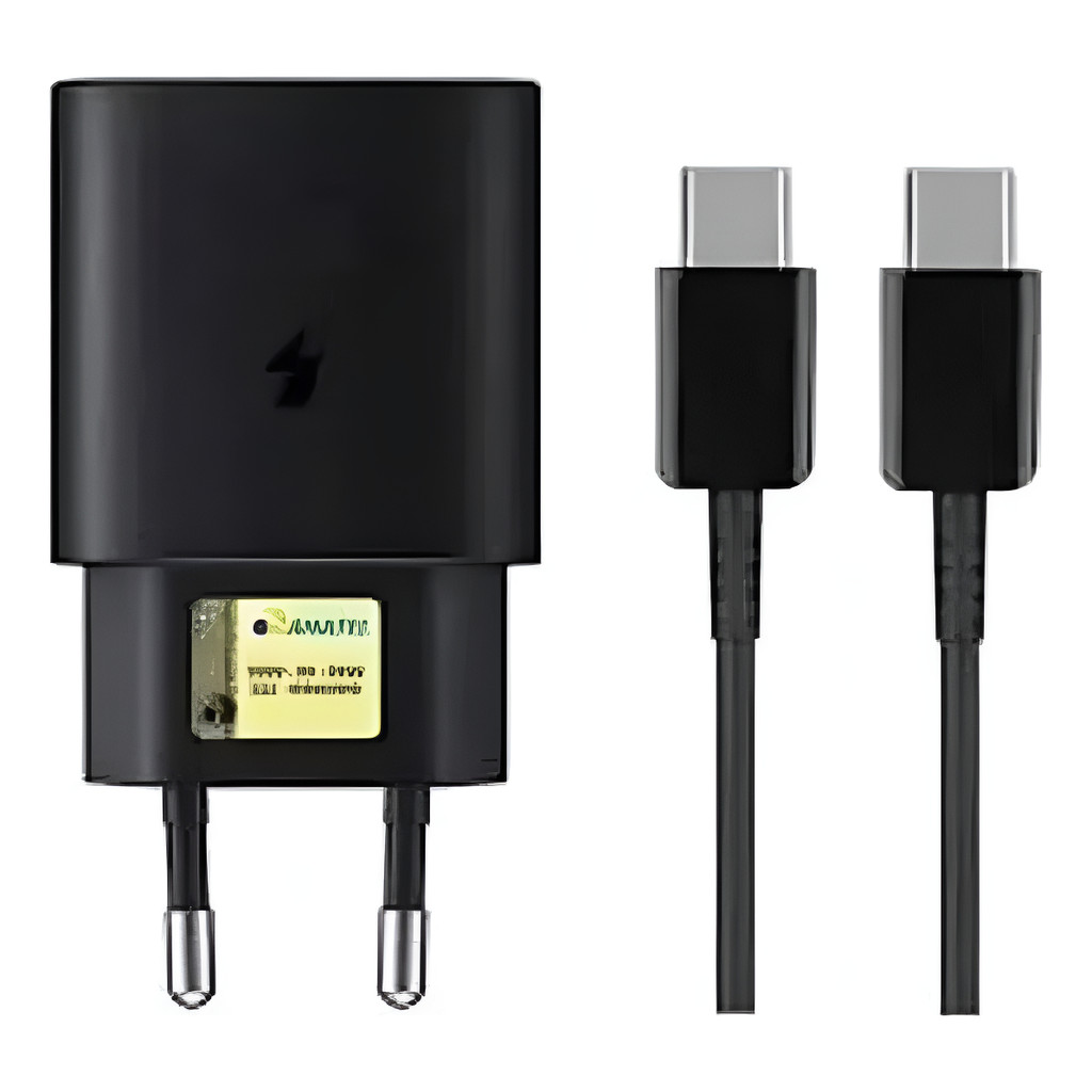 Carregador Para Samsung Turbo 45w S22 S23 S24 Plus S24 Ultra Preto