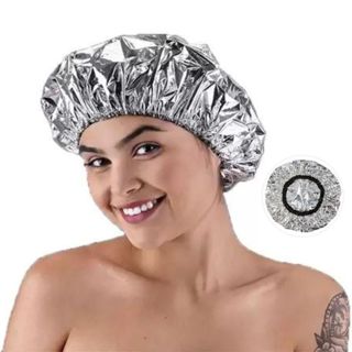 Touca Metalizada Simples Especial Santa Clara em Oferta na Shopee