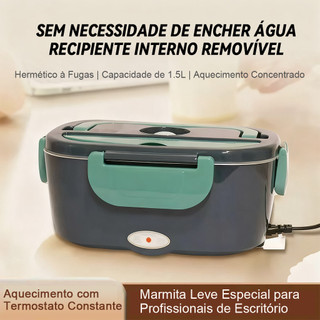 Marmita Elétrica Veicular- Aquece em 30 Min | 110V/220V e 12V/24V | Prática e Portátil