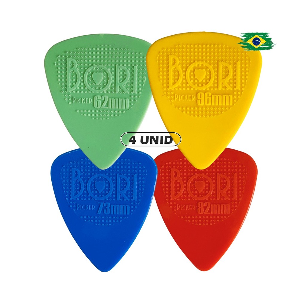 Palhetas Bori Picker Nylon kit 4 Unidades em Oferta na Shopee