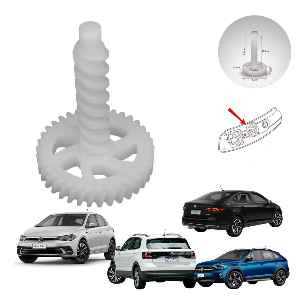 Reparo engrenagem da fechadura da Tampa do porta Malas Linha VW T-cross, Nivus, Polo e Virtus
