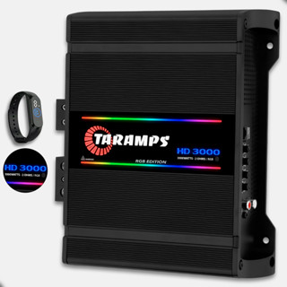 Módulo Amplificador  Taramps HD 3000 Edição RGB Preto 3000W RMS 1 Canal 2 Ohms Classe D Potente para Subwoofer Grave em Oferta na Shopee