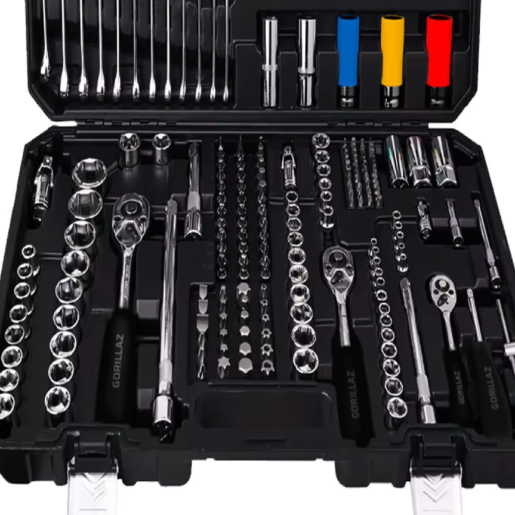 Detalhes do Jogo De Ferramentas Kit 222 Peças Profissional Maleta Chaves