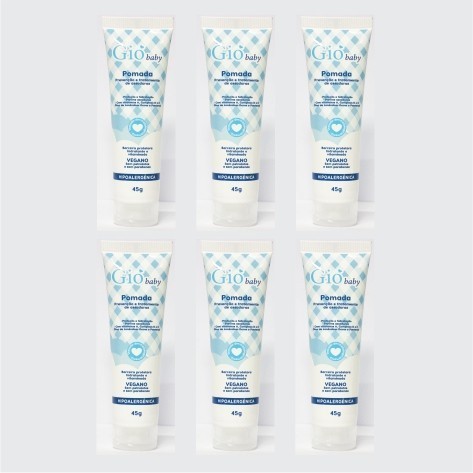Kit 06 Pomadas Prevenção Assaduras GIO BABY 45g