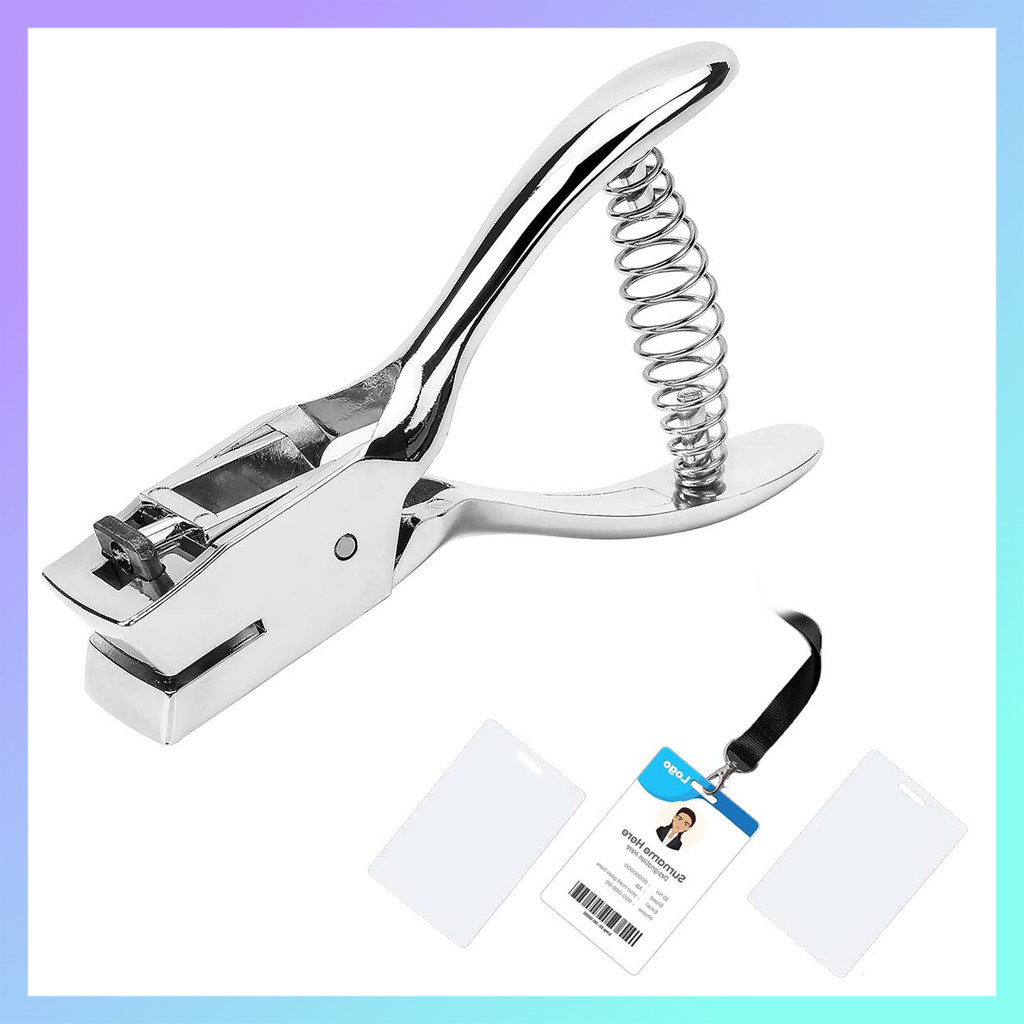 Perfurador com fenda, perfurador de crachá de cartão de identificação, Slot de PVC e papel, perfurador forte em Oferta na Shopee