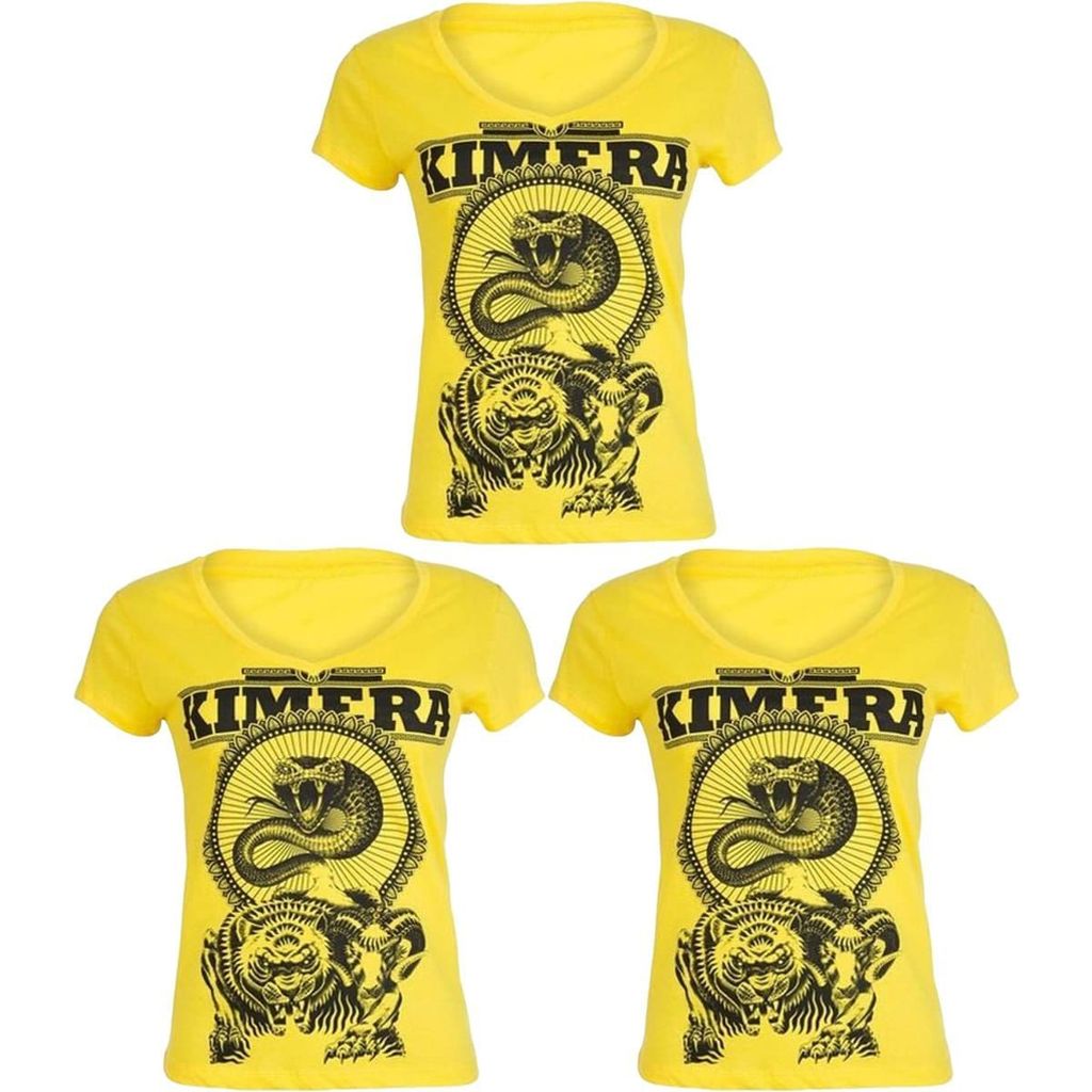 Kit 3X Camiseta Feminina Baby Look - Iridium Labs Kimera Amarelo M - Iridium Labs