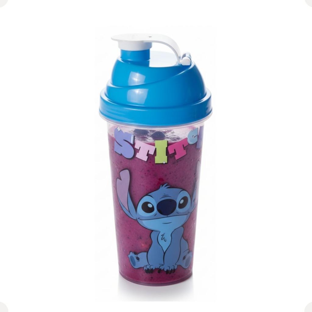 Copo Stitch Shakeira Plástico 580ml Com Tampa Rosca Misturador Proteína Whey Academia Fitness Esportiva Cute em Oferta na Shopee