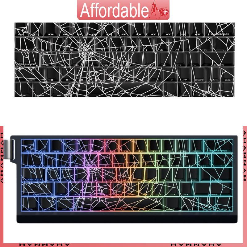 AH Spiders Keycap 64 74Key Sublimações Retroiluminado Luz Lateral Para Interruptores