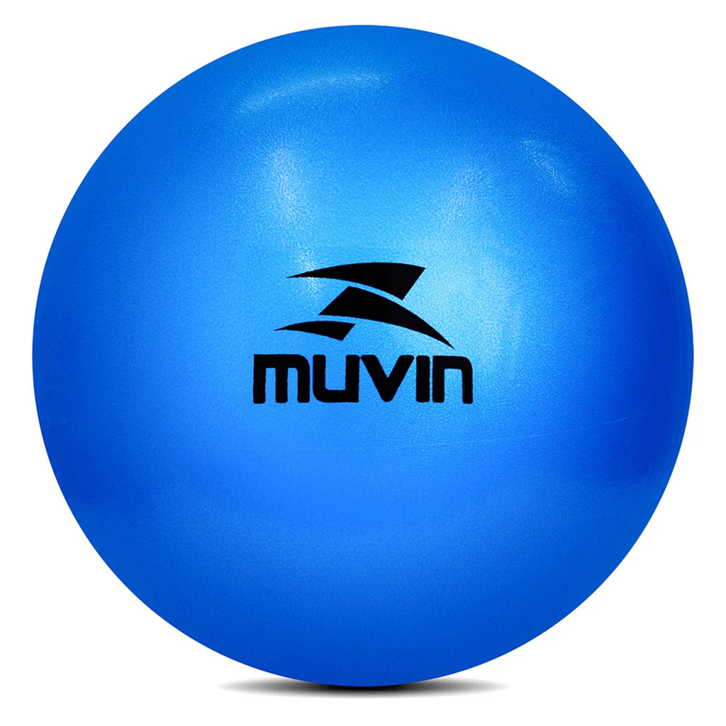Bola de Pilates Overball Azul 25cm Muvin para Treino Funcional Yoga Alongamento e Fisioterapia em Oferta na Shopee