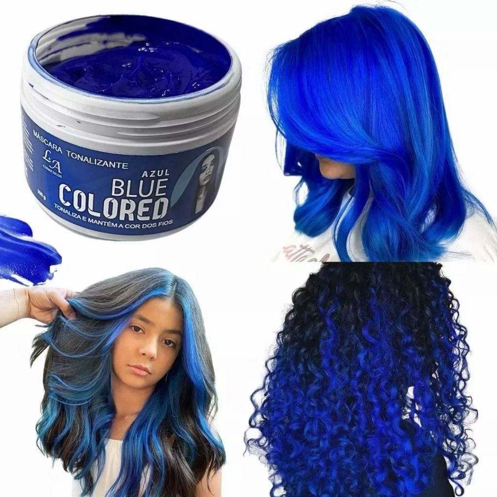 Tonalizante Azul Blue - Mechas Azuis fácil - Sem Amônia - Resultado 100% Natural La cosméticos 300g em Oferta na Shopee