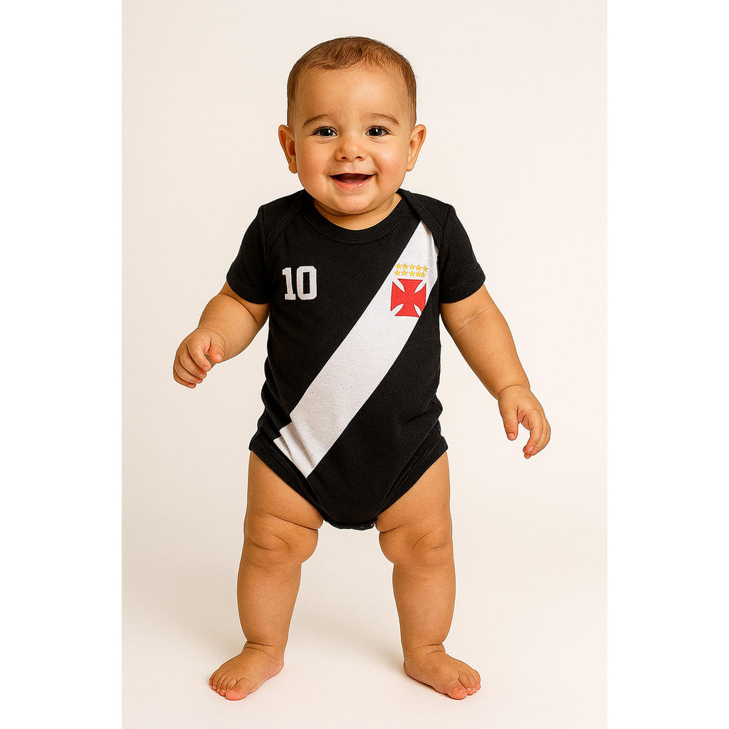 Body Bebe Vasco Da Gama Temáticos Menino Menina Bebê Reborn em Oferta na Shopee