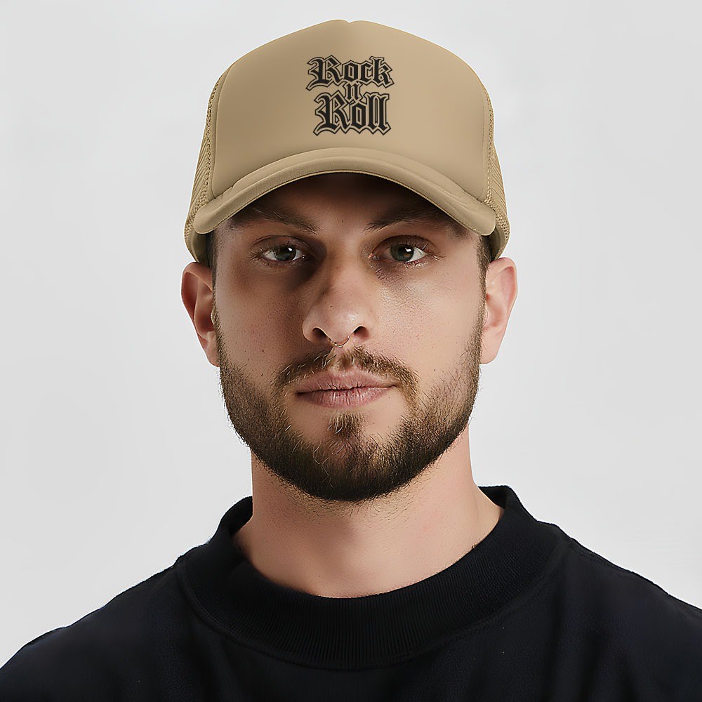 Boné Aba Curva Nirvana Estilo Vintage Grunge com Redinha Autêntico