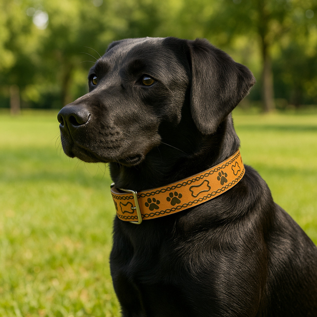 Coleira Para Cachorro Reforçada Fivela de Metal Para Cachorro Grande Médio Porte Duravel Elegante