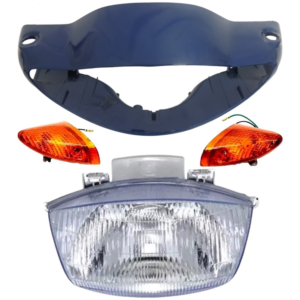 Carenagem Farol Bloco Pisca Biz 100 Azul 2001