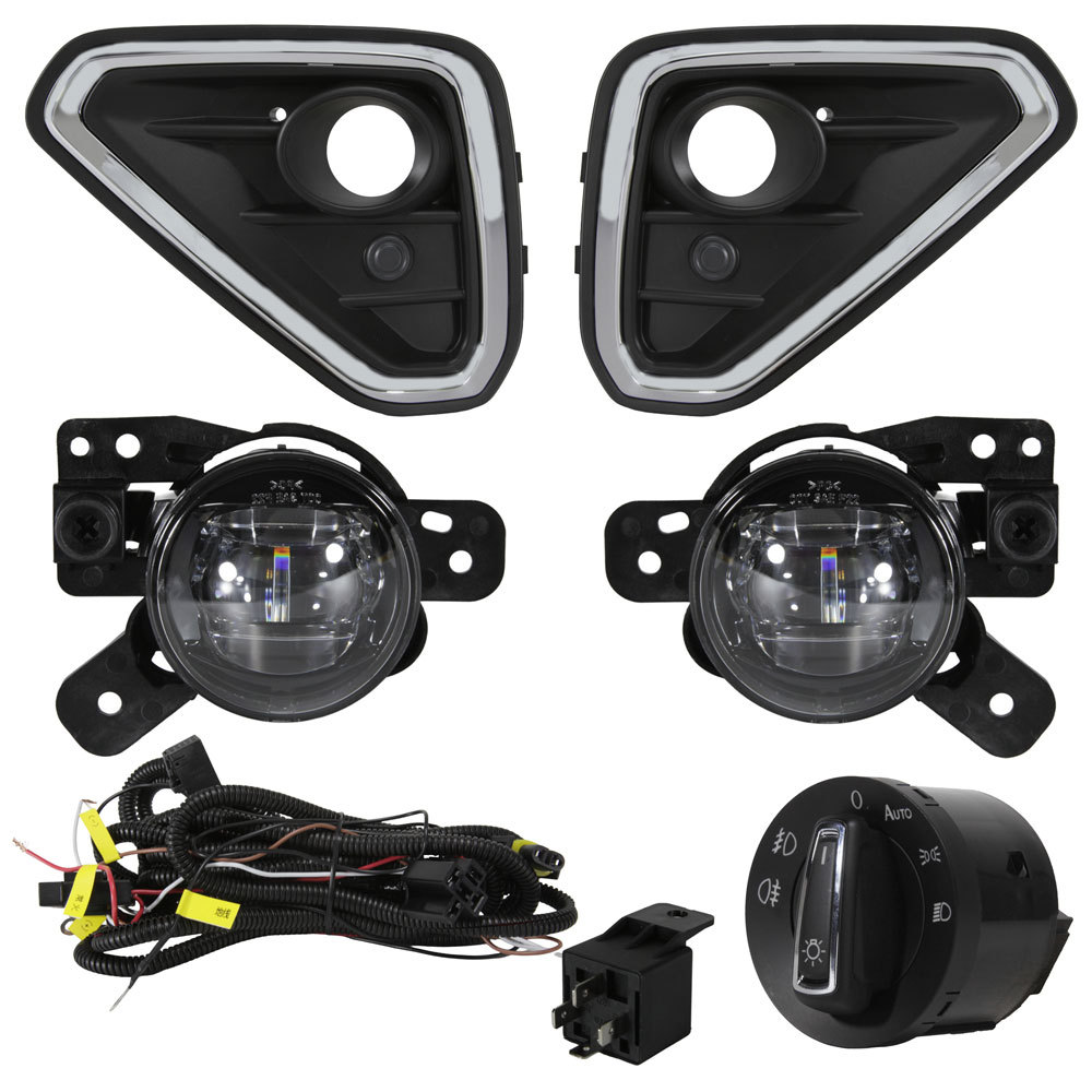 Kit Farol Milha Led T-cross Highline 2025+ Friso Cromado em Oferta na Shopee