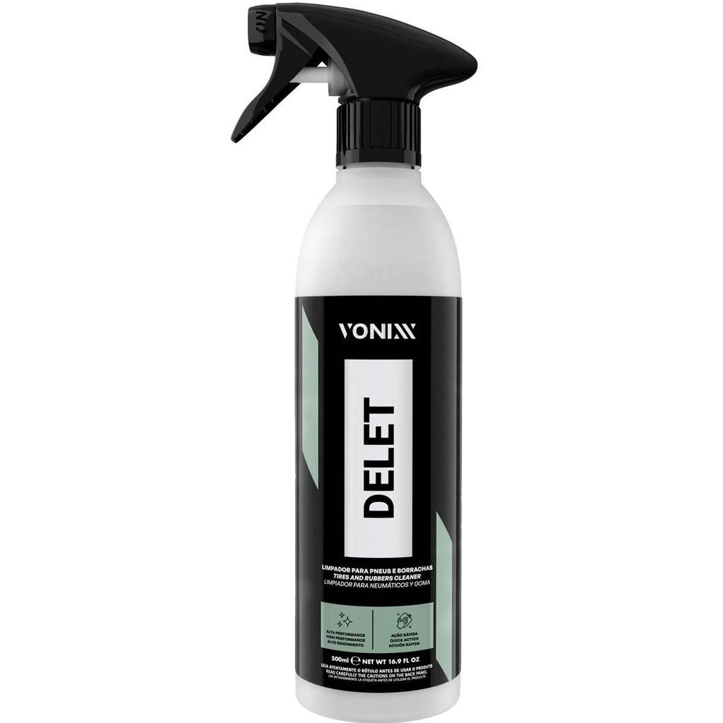 Delet Limpador Automotivo De Borrachas E Pneus 500ml Vonixx