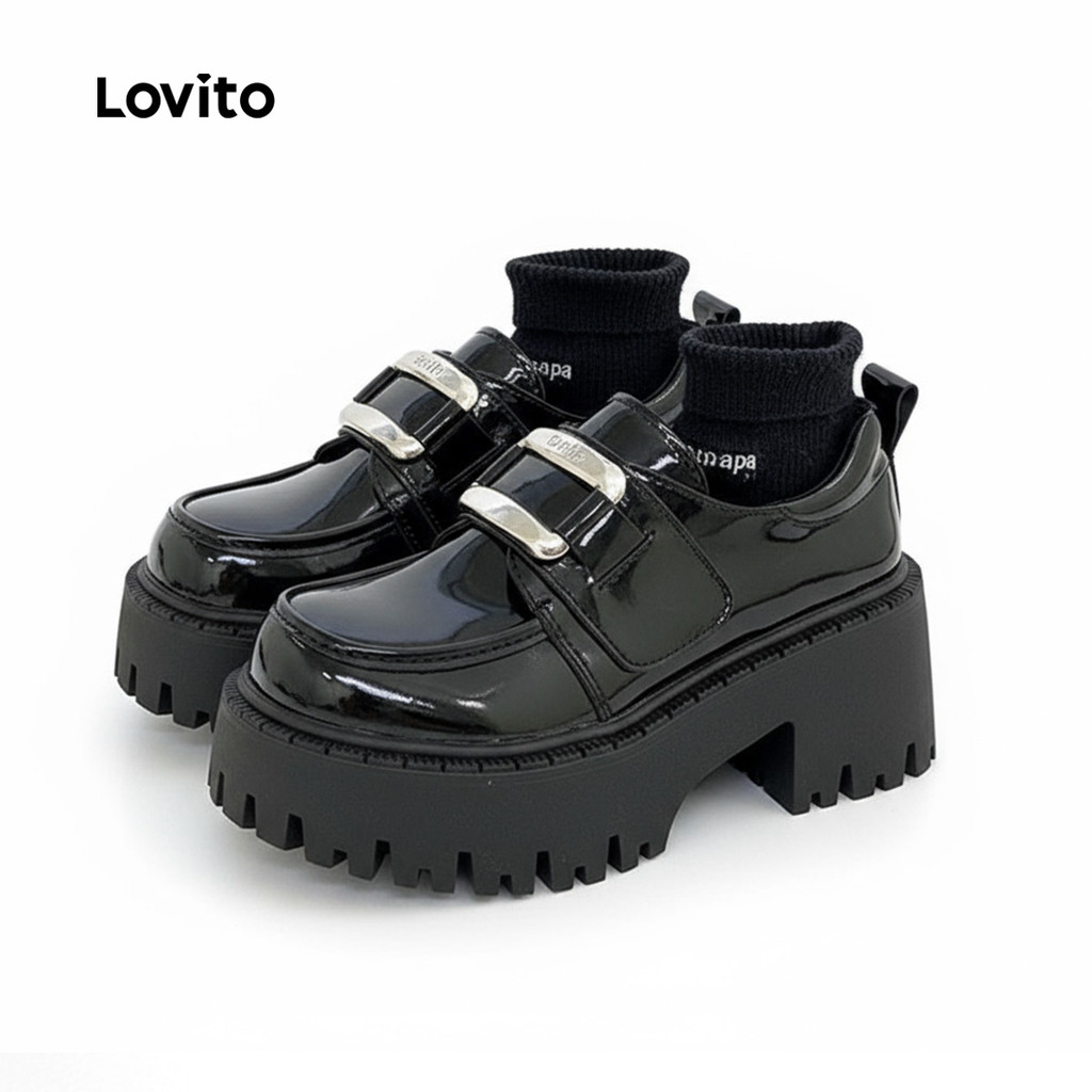 Lovito Sapatos Náuticos Elegantes e Simples para Mulheres LFA91123 em Oferta na Shopee