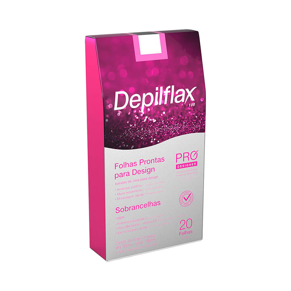Folhas Depilflax para Design de Sobrancelha Rosa Mosqueta e Vitamina E em Oferta na Shopee
