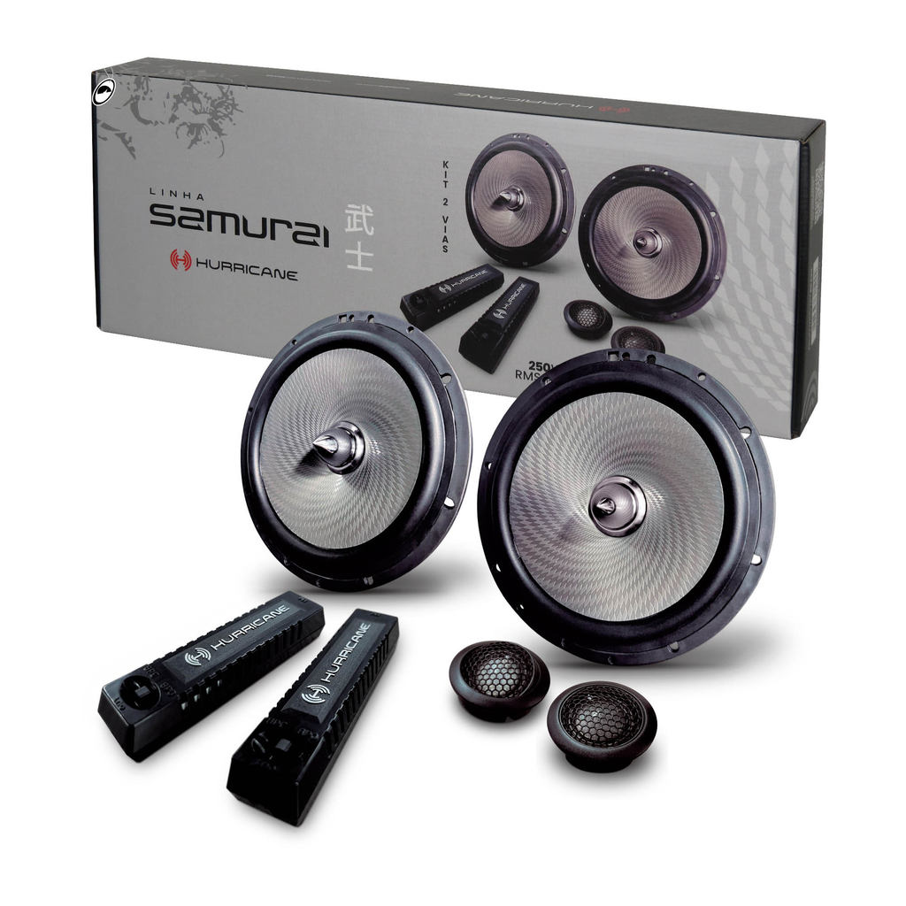 Kit Alto Falante 2 Vias Samurai 6.2" 250W RMS Hurricane
