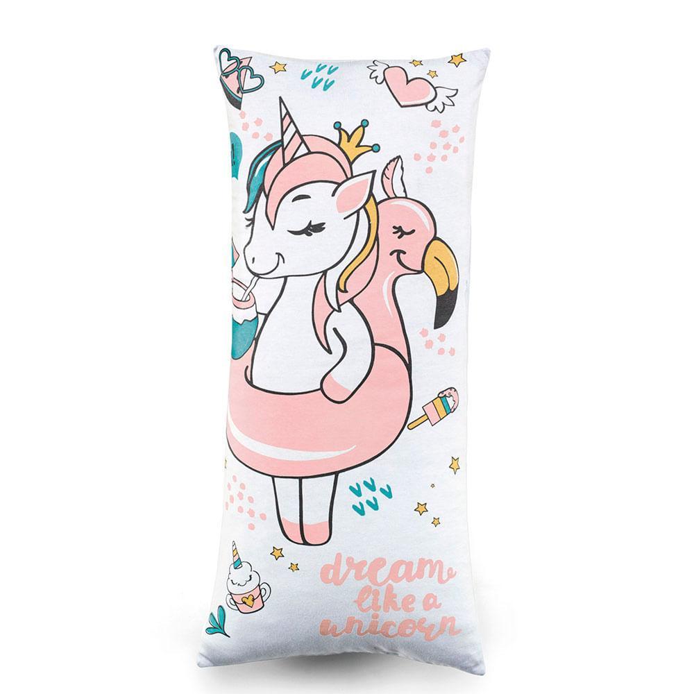Fronha para Body Pillow Infantil Altenburg Mundo Kids 30cm x 65cm Unicorn Party em Oferta na Shopee