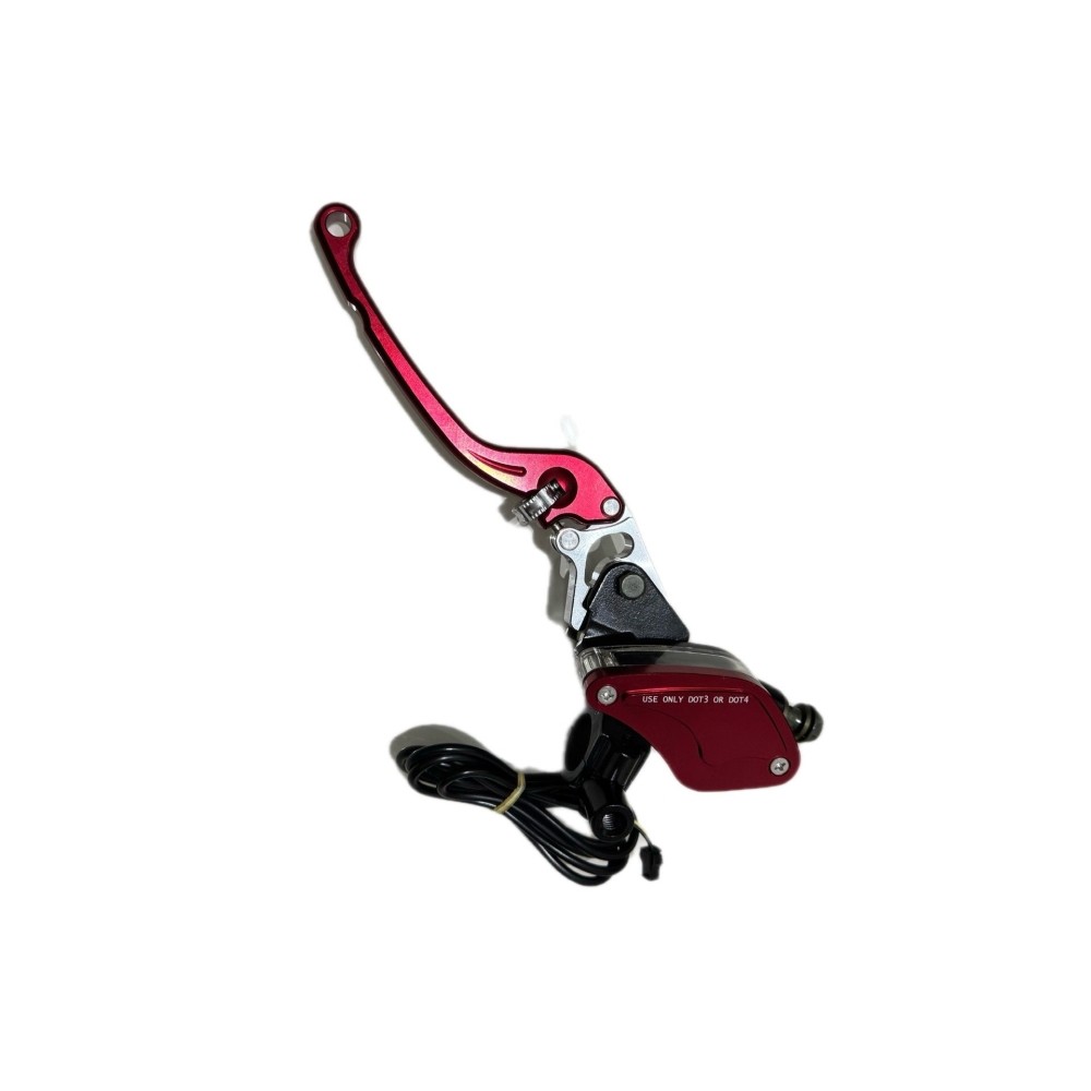 Manete C/ Burrinho 12mm Vermelha Esquerda - Peças Scooter Eletrica