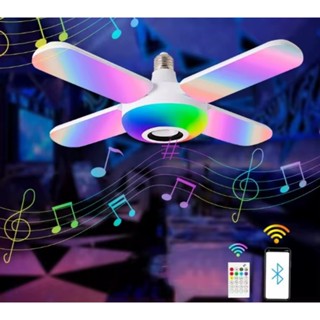 Luminária de Teto LED RGB com Caixa de Som Bluetooth Controle Remoto 40W Soquete E27 em Oferta na Shopee