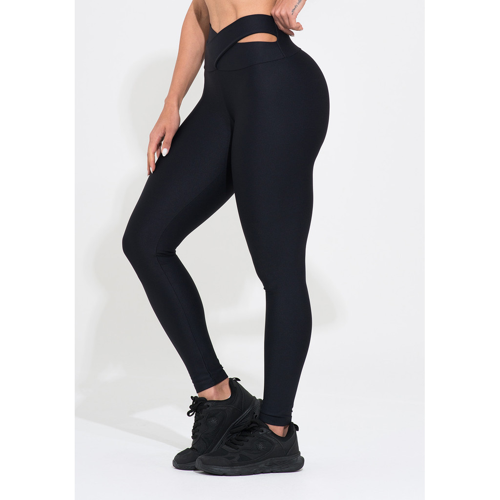 LEGGING FITNESS FEMININA COM CÓS CRUZADO ACTION DLK em Oferta na Shopee