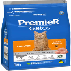 Ração para Ambientes Internos Gatos Adultos Frango 1,5Kg Premier
