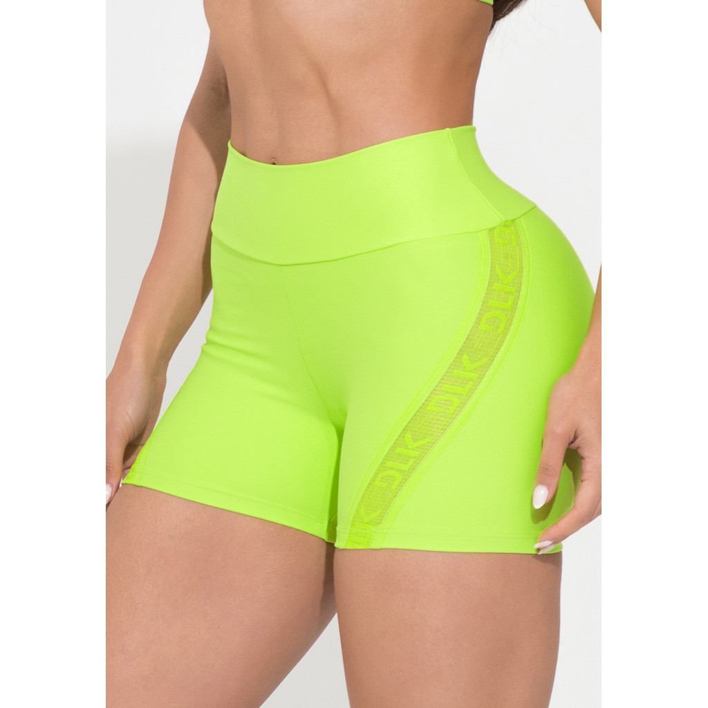 SHORT FITNESS FEMININO ELÁSTICO VAZADO ACTION DLK