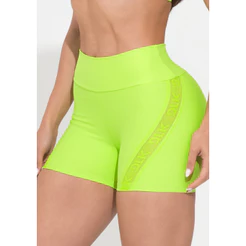 SHORT FITNESS FEMININO ELÁSTICO VAZADO ACTION DLK