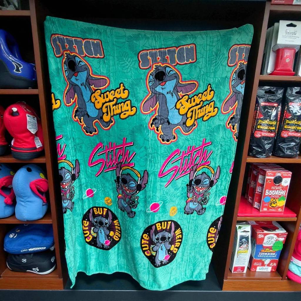 Manta Stitch  Microfibra Jolitex Solteiro Fun 150x200cm Disney