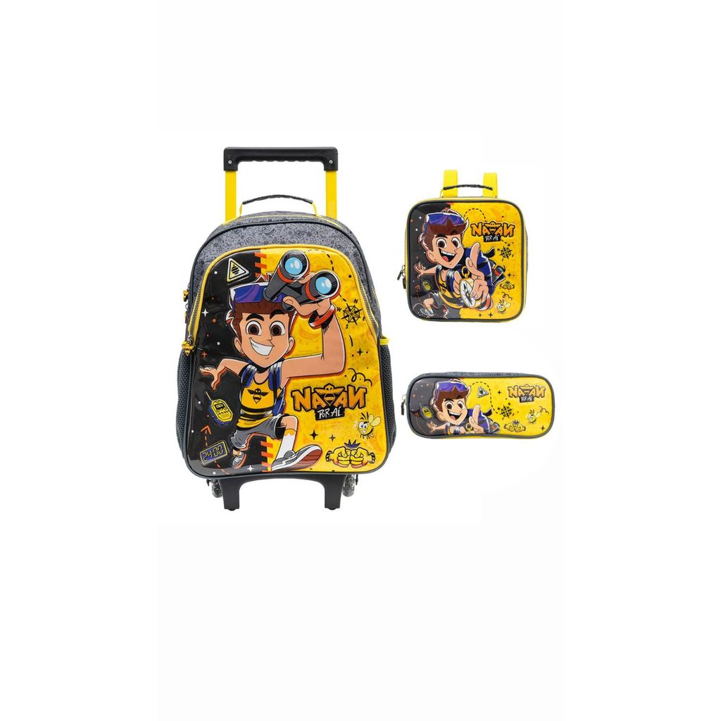 Kit Mochila de Rodinha Natan Por Ai + Lancheira + Estojo em Oferta na Shopee