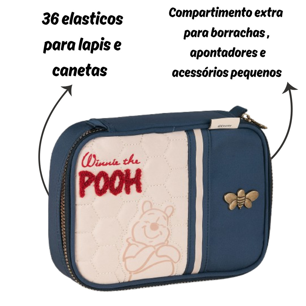 Estojo Box 36 Pens Ursinho Pooh- Clio Style Cor:Azul · foto 2