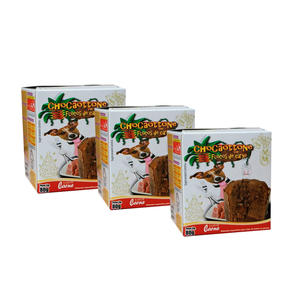 Kit 3 Panettone Chocãotone Aves de Mata 80g em Oferta na Shopee