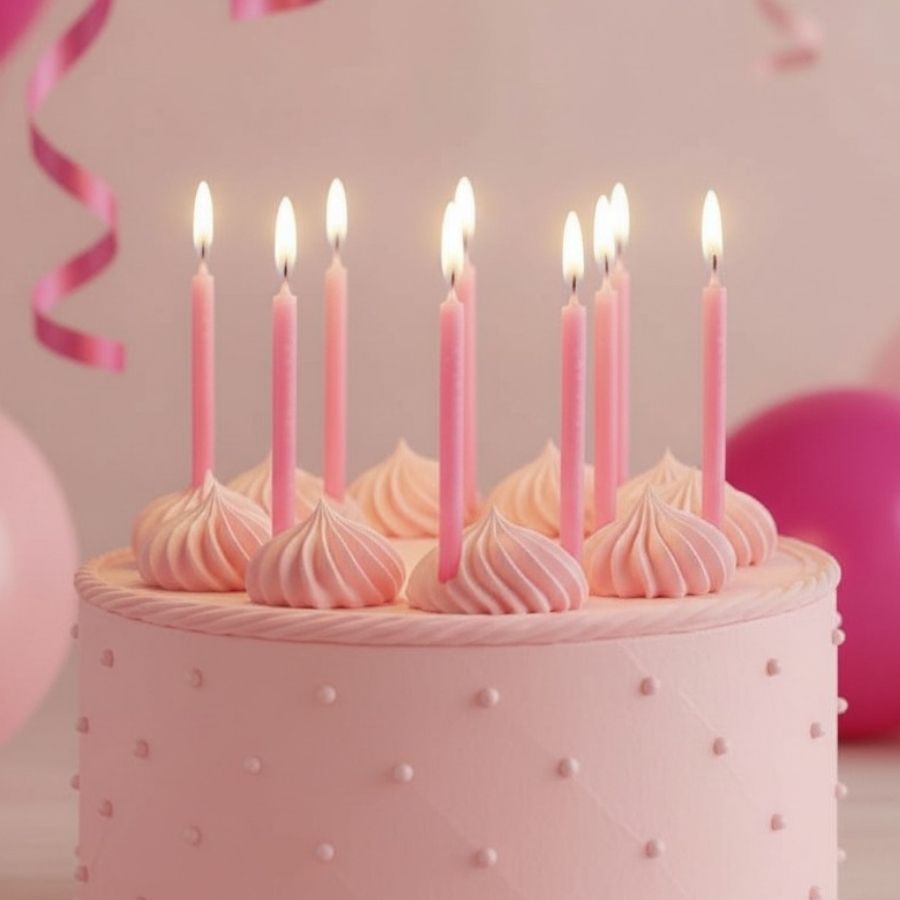 Vela Palito Rosa - 6cm - 10 unidades - Regina - Rizzo em Oferta na Shopee