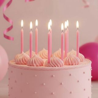 Vela Palito Rosa - 6cm - 10 unidades - Regina - Rizzo em Oferta na Shopee