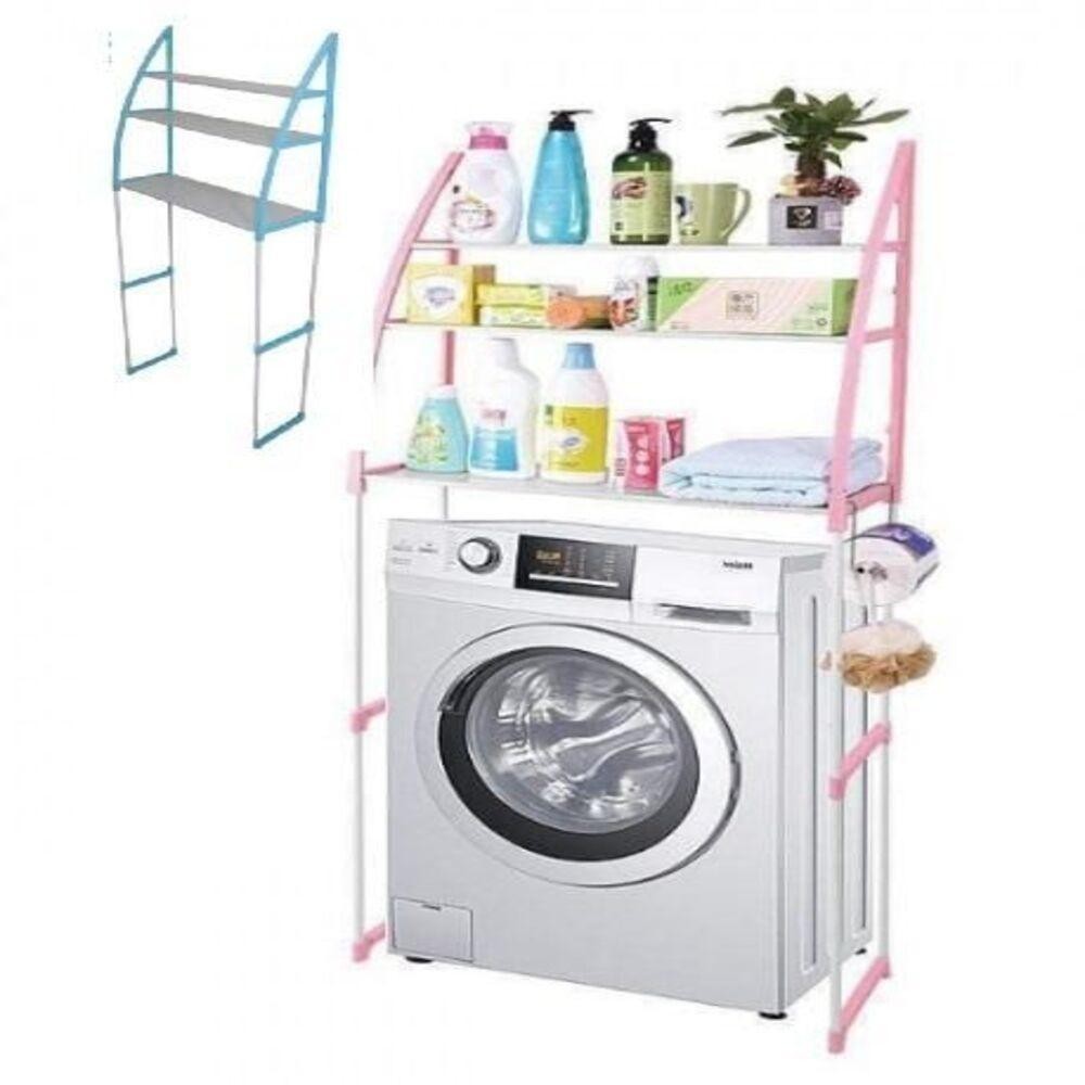 ESTANTE ORGANIZADOR LAVANDERIA MAQUINA LAVAR 3 PRATELEIRAS RACK MULTIUSO BANHEIRO BRINQUEDOS