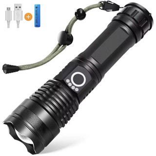 Lanterna LED Extraforte Recarregável Potente P90 Zoom Ajustável Alumínio Antiderrapante USB em Oferta na Shopee