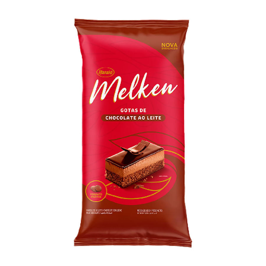 Chocolate Melken ao Leite Nobre Gotas 2,05kg HARALD em Oferta na Shopee