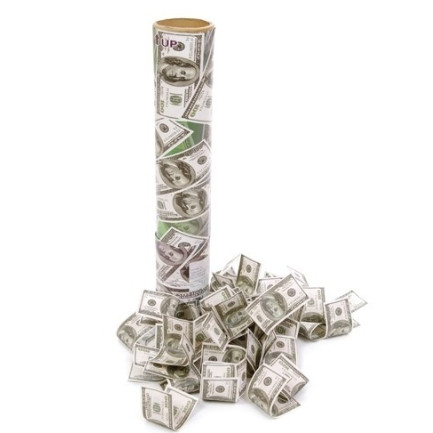 Lança Confete de Dólar 30cm - Festas e Celebrações