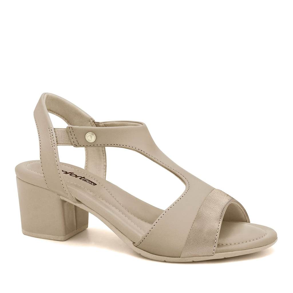 Sandália Salto Bloco Mocca Comfortflex 2557406-1