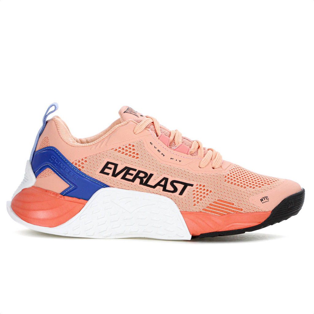Tênis Everlast Climber Ultra Laranja Claro e Azul - Feminino em Oferta na Shopee