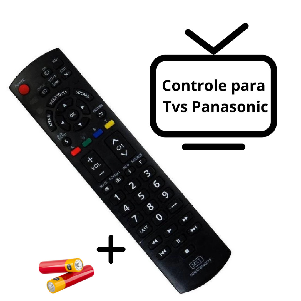 Controle remoto para Tv Lcd E Plasma Panasonic
