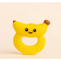 Mordedor Para Bebê Látex Formato Banana Alívio Gengiva