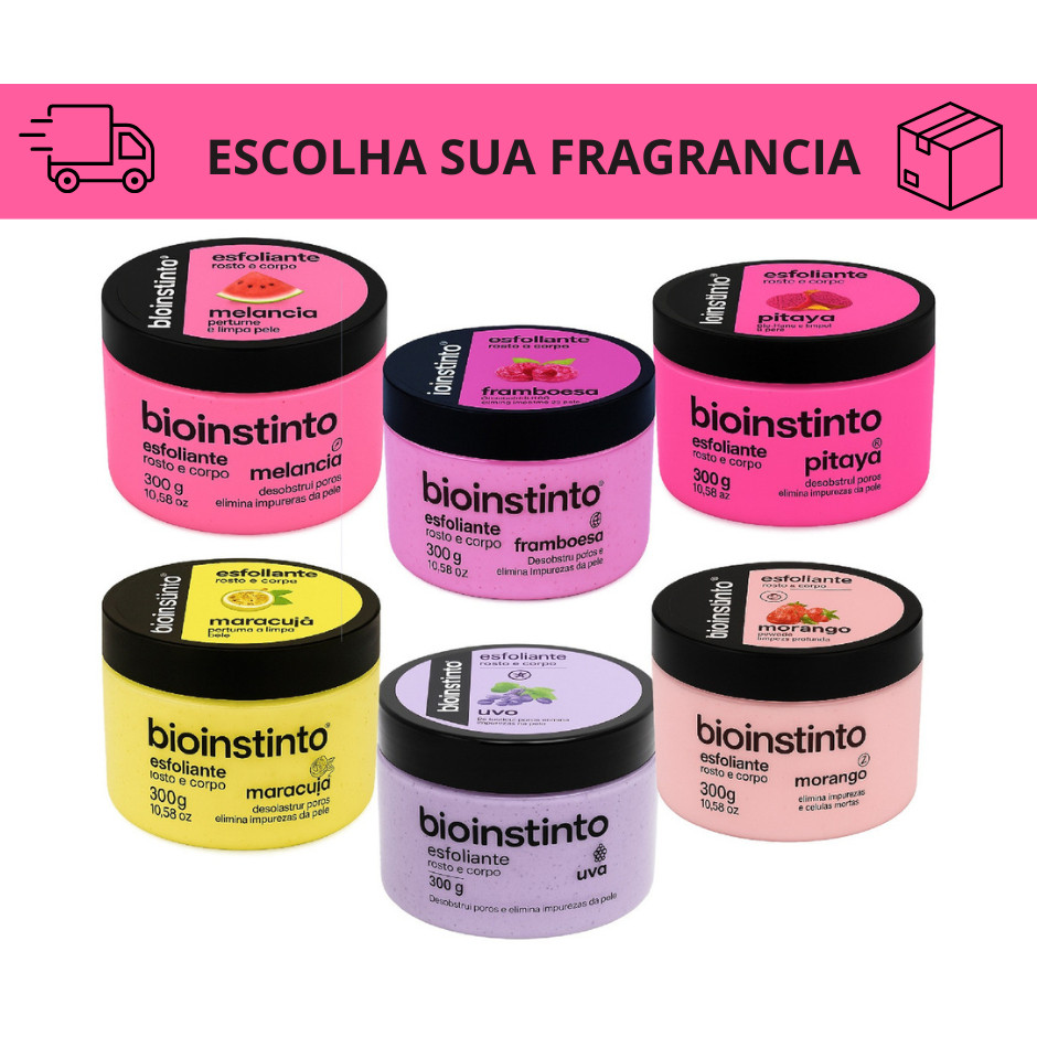 Esfoliante corpo e Rosto Hidratação Limpeza Profunda da Pele Skin Care Bio Instinto 300g