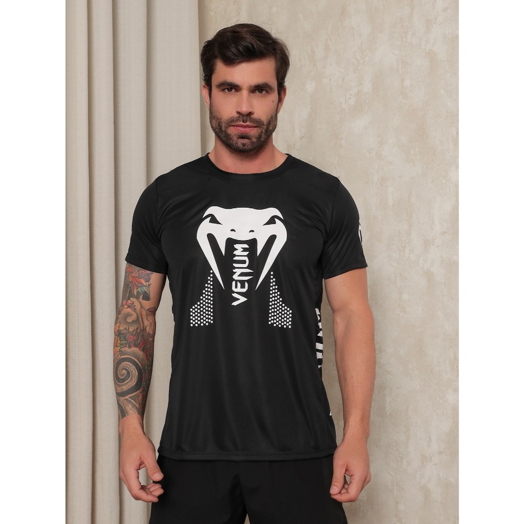 Camiseta Masculina Treino Luta,Mma,Cobra,Ufc,Jiu-Jitsu Venun Blusa Leve Lançamento Camisa Algodão