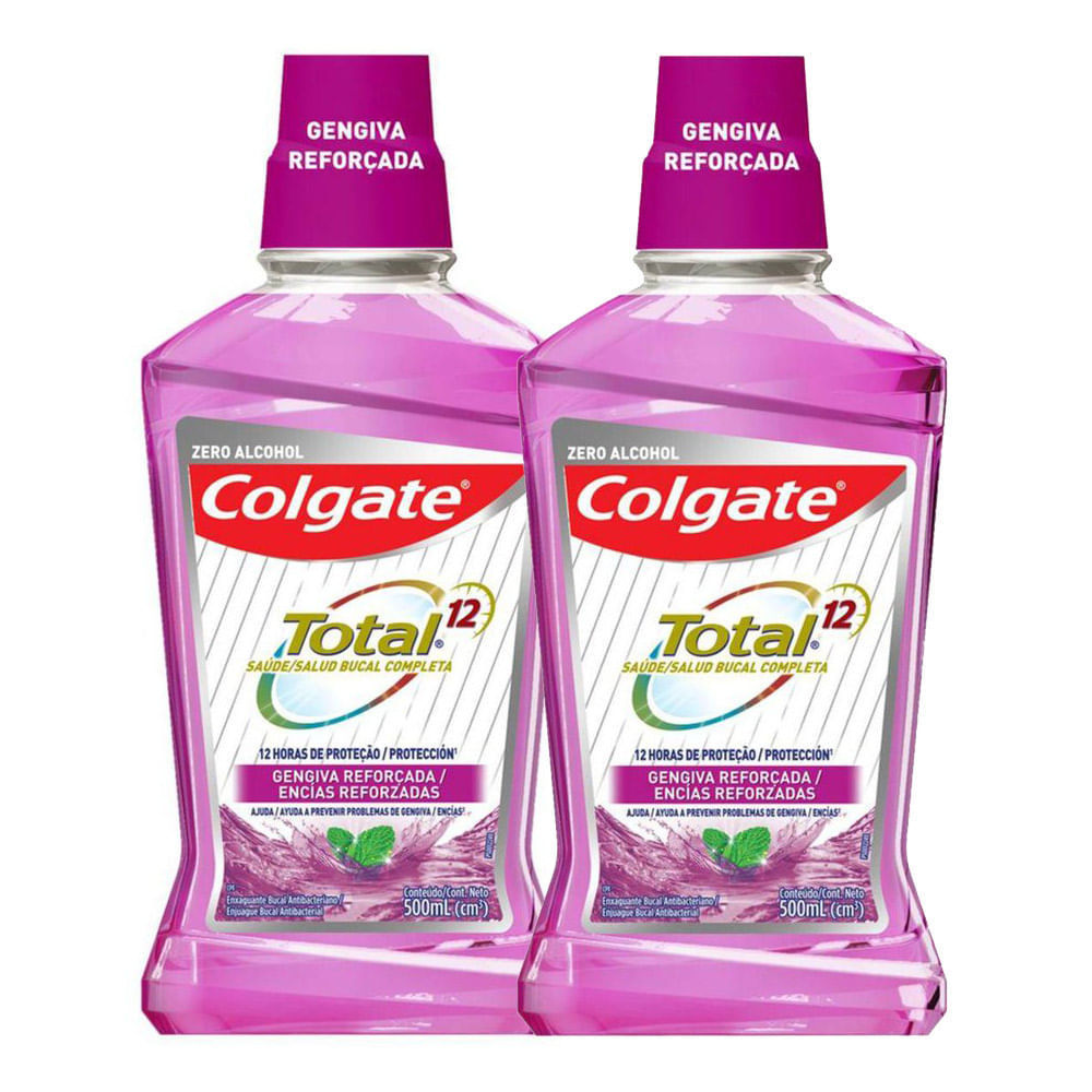 Kit 2 Enxaguante Bucal Colgate Total Prevenção Ativa Gengiva Saudável 500ml em Oferta na Shopee