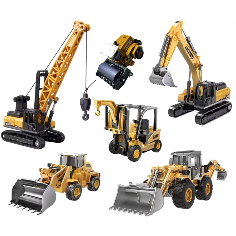 Miniatura Trator Escavadeira Empilhadeira 1/50 Veículos de Construção Civil