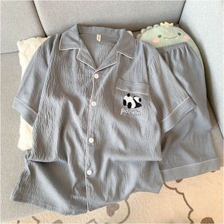 Nuvem algodão verão pijamas masculino novo estilo de manga curta estilo fino verão juventude pode usar fora ternos Homew