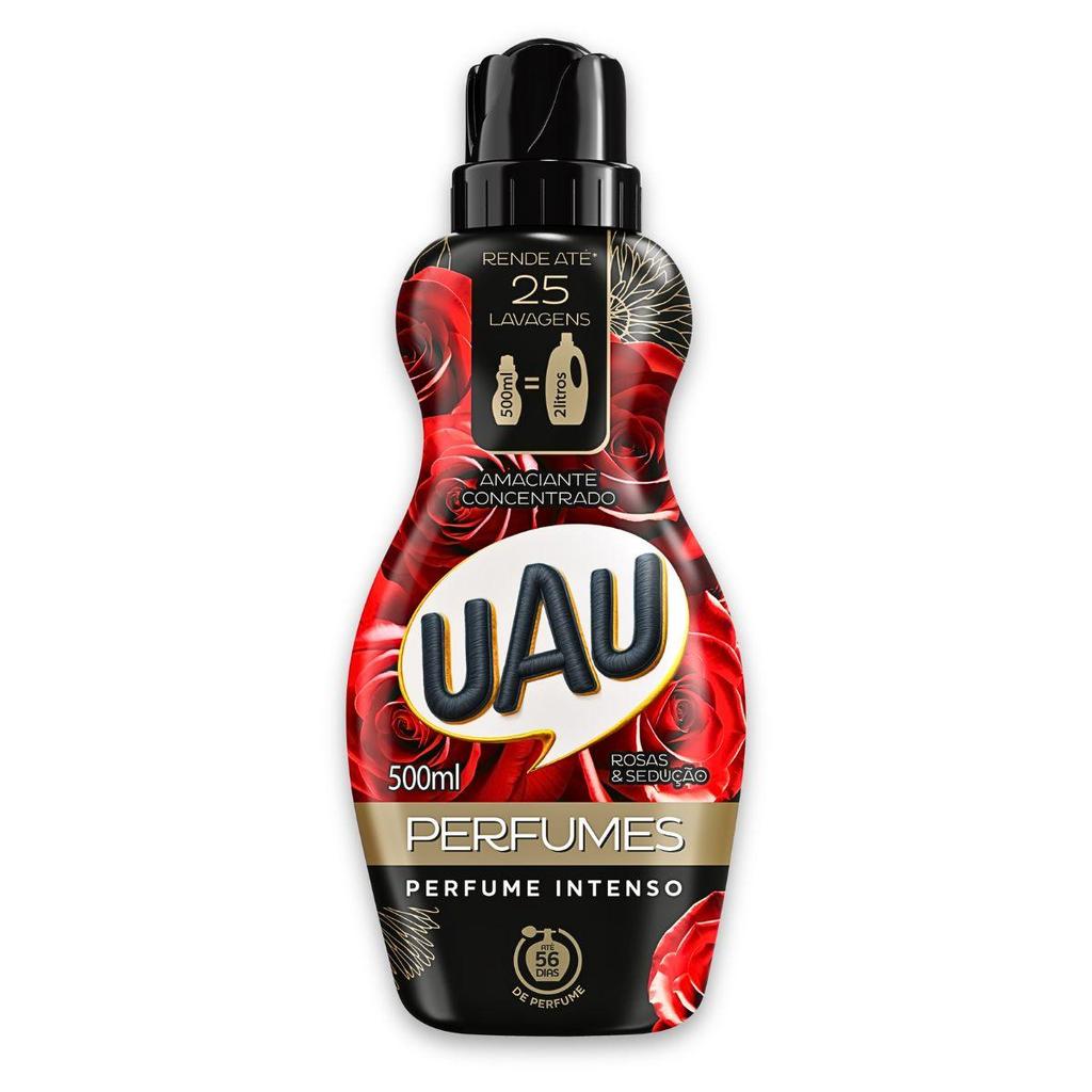 Amaciante Concentrado 500ml Uau Perfumes Rosas E Sedução em Oferta na Shopee